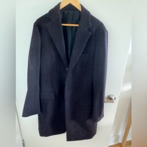 Banana Republic Dark Wool Blend Overcoat Coat